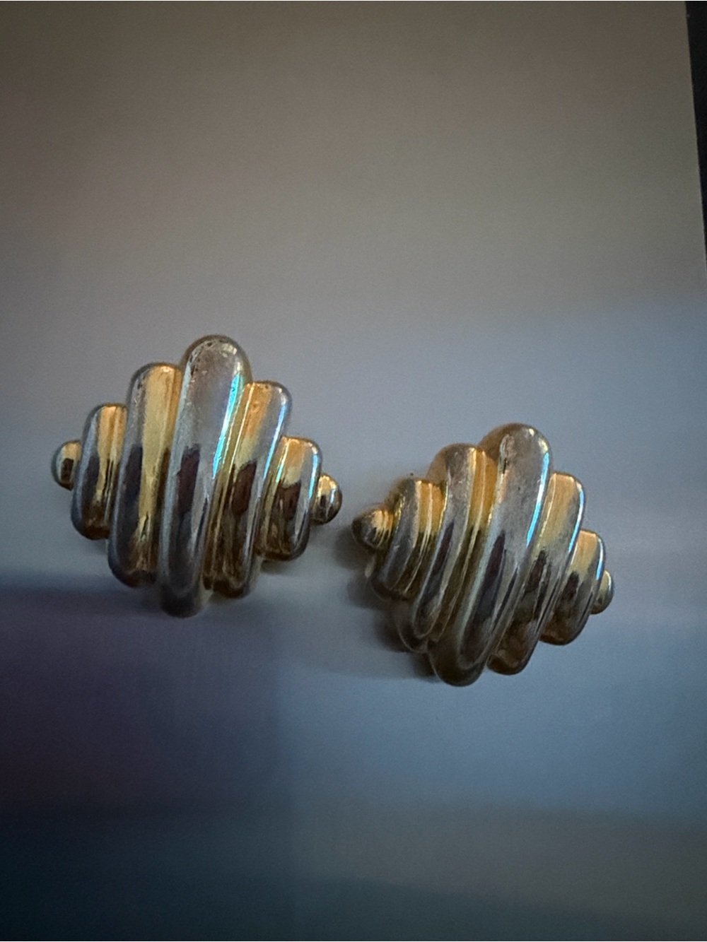 Paolo Gucci Gold Floral Clip-On Earrings